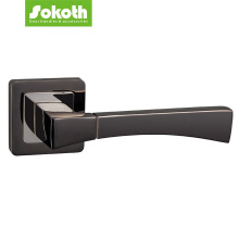 black nickel aluminum alloy square rose door handle